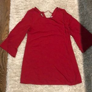 L Zenana Outfitters tunic top/dress red t-back